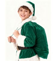 Yeşil Noel Baba Hediye Çuvalı Orta Boy (60X90 cm)