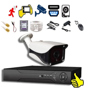 XMPro 1 KAMERALI 36 IR LEDLİ METAL 5MP SONY LENS  KASA GÜVENLİK KAMERA SETİ