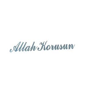 Allah Korusun Yazılı Oto Sticker Gri 14x3cm