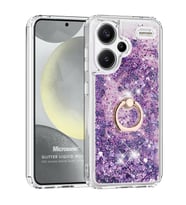Microsonic Xiaomi Redmi Note 13 Pro Plus 5G Kılıf Glitter Liquid Holder Pembe (Mor)