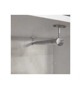 Dolap Içi (30 Cm) Krom Yuvarlak Askı Borusu( Askı Borusu +flanş+vida)