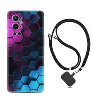Tecno Spark 9 Pro Kılıf Resimli Boyun Askılı İpli Desenli Silikon Series Petek 1825