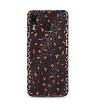 Samsung Galaxy A20/A30 Uyumlu Leopar Desenli Şeffaf Telefon Kılıfı