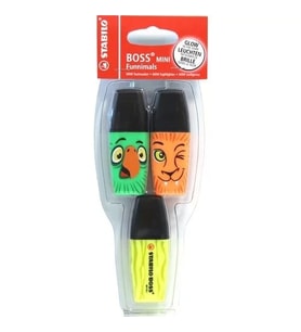 Stabilo Boss Mini Heroes 3 lü Set (Sarı-Yeşil-Turuncu)