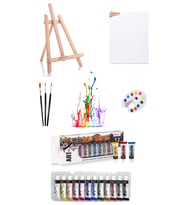Masaüstü Mini Şövale-Art-X 12 ML 12 'li Akrilik Set