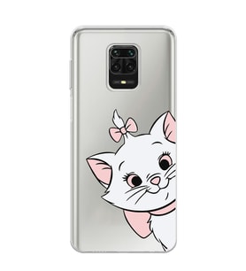 Redmi Note 9 Pro/Note 9S Uyumlu Marie Kedicik Desenli Şeffaf Telefon Kılıfı