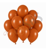 Yanık Turuncu Renk Lateks Retro Balon (13 cm) - 10 Adet