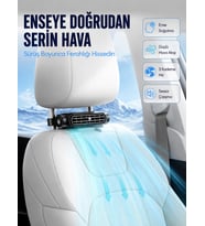 Araç İçi Boyun Serinletme Fanı USB-C Şarjlı Güçlü Hava Akışlı Soğutucu