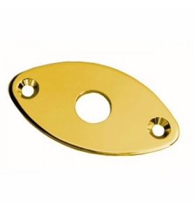 Dr Parts JP1/GD Oval Metal Jack Plate (Gold)
