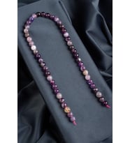 Ametist Doğal Taş Parlak Küre Kesim 8mm Dizi [B]