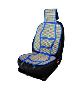 Oto Hasır Bambu Minder Ön Mavi İkili Takım Bel Destekli Terletmez WF-1021-1