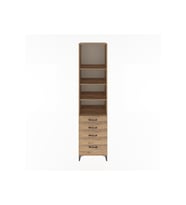 Hyperion Dolap 4 Raflı 4 Çekmeceli 60x44x243 Çam-Çam