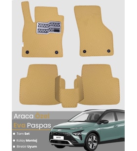 HYUNDAİ BAYON (2021-2025) Uyumlu EVA Paspas Tam Set–Araca Özel,Kolay Montaj,Su Geçirmez
