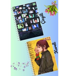 Serial experiments lain defter seti 2 adet A4 boyutu 21*30 çizgili + kareli 60 syf