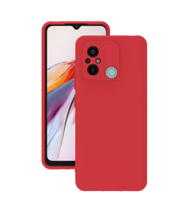 Xiaomi Redmi 12C Kılıf Kamera Korumalı Silikon Rubber Arka Kapak (Kırmızı)