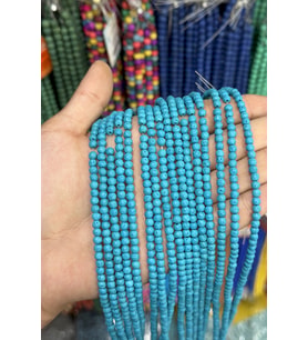 Lav Taşı Küre Kesim Mat Mavi 4mm Doğal Taş Dizi [AA]