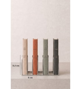 Parlak Silver Metal 7 Bölmeli Modern Kitap Standı, Kitaplık - Masaüstü Kitap Düzenleyici