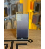 Samsung A23 Uyumlu Parıltılı Desenli Renkli Şeffaf Silikon Kılıf (Siyah)