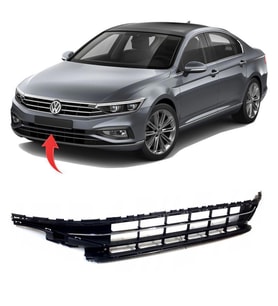 Passat B8.5 Ön Tampon Orta Izgara Kromlu 2019-2023 3G0853677Aa