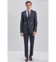 Lacivert Mono Yaka 8 Drop Slim Fit Tam Astar Esnek Takım Elbise 1001260006