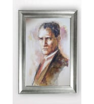 Gümüş Çerçeveli Atatürk Tablo cv1240