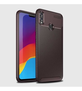 Honor 8X Kılıf Esnek Soft Karbon Tasarım Legion Serisi (Kahverengi)