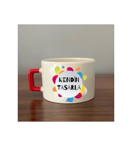 Kendin Tasarla Kırmızı Kulplu C Fincan