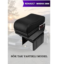 renault modus 2006 kol dayama Lüks Yastıklı Siyah geniş model Deri