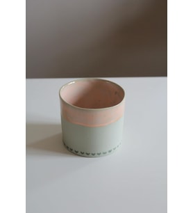 Lexroo El Yapımı Porselen Kupa, Krem Beyaz, Kalp Desenli, 200 ml, Modern Minimalist Tasarım, Saplı