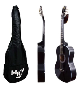 Manuel Raymond MRC275BK 4/4 Tam Boy Klasik Gitar Siyah Renk, Başlangıç Seviyesi, Taşıma Kılıfı Hediyeli