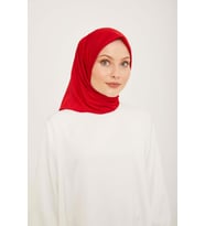 Armine Sport Kırmızı Düz Renk Fon Eşarp 877