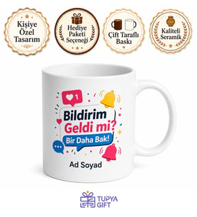 Sosyal Medyadan Çıkmayanlara Bildirim Bağımlısı Like Avcısı Kupa Hediye Bardak