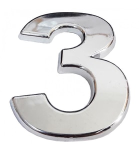 Cemax Krom Yapışkanlı 3 Rakamı 5 cm