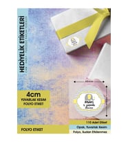 Erkek Çocuk Doğum Etiketi - Sarı Fil Concept Sticker  4cm - 110 Adet Folyo Sticker