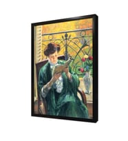 Kitap Okuyan Kadın Çerçeveli Mdf Tablo