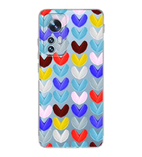 PrintiFy Xiaomi Mi 12 Pro ile Uyumlu Water Color 1  Kamera Korumalı Şeffaf  Kılıf