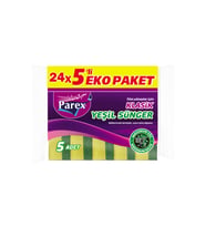 Klasik Yeşil Sünger Düz 5'li 24 Paket 1 Koli