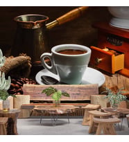 Kahve Temalı Cafe Duvar Kağıdı Baskı