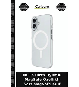 Mi 15 Ultra Uyumlu MagSafe Özellikli Sert MagSafe Kılıf Cihaz Aksesuarı