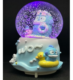 Wo  Işıklı Müzikli Otomatik Kar Püskürtmeli Mega Boy Kar Küresi (16 cm x 12 cm)