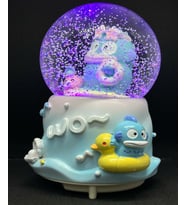 Wo  Işıklı Müzikli Otomatik Kar Püskürtmeli Mega Boy Kar Küresi (16 cm x 12 cm)