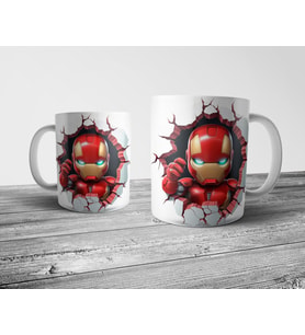 Pixxa Iron Man Marvel Optik İllüzyonlu Kupa Bardak Model 1