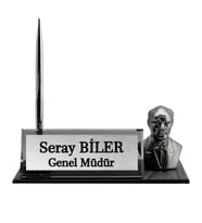 Kişiye Özel Tasarım Kristal İsimlik Ofis İsimlik Yönetici Cam İsimlik Atatürk Kristal Masa İsimliği