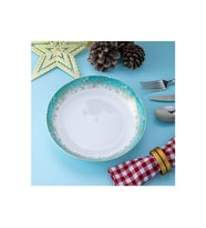 İSTANBUL PORSELEN STARLİGHT FİNE BONE NEW YEAR YILBAŞI ÇUKUR TABAK 22 CM