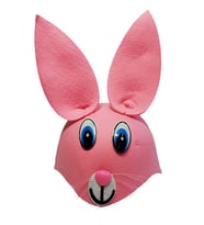 Pembe Renk Kulaklı Tavşan Şapkası Hayvan Şapkası