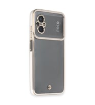 Xiaomi Poco M5 Kılıf Liva Lens Silikon - Beyaz