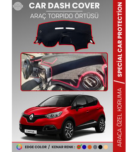 RENAULT CAPTUR 1 (2013-2019) Torpido Örtüsü Ön Göğüs Koruma Torpido Koruma Araca Özel Tam Uyum
