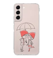 Samsung Galaxy S22 Uyumlu Kamera Korumalı Kapak Aşk Tasarımlı  Şeffaf  Kılıf