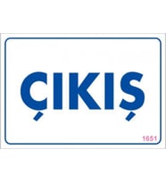 Pvc Levha quot;Çıkışquot; 17,5*25 cm