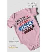 Anneye özel Kısa Kollu Bebek Body %100 Pamuk